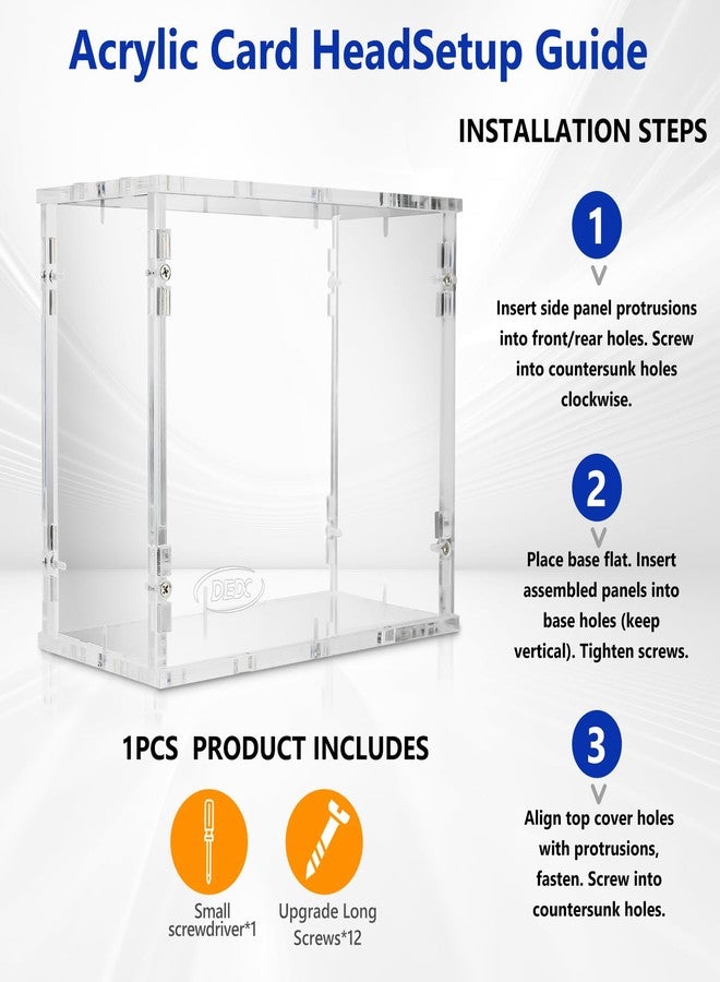 DEDC 2 Pack Acrylic ETB Display Case, Compatible with Elite Trainer Box, 6mm Thick Walls, Stackable UV Protection, Standard ETB Protector for Collectors (Assembled, Screw-On Lid) - Image 5